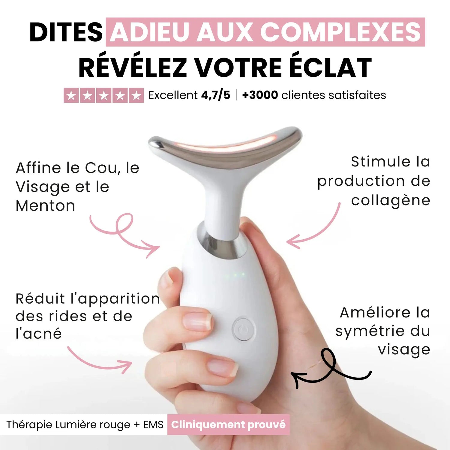 LenaSilk™ Sculpteur facial LED 7 en 1 .